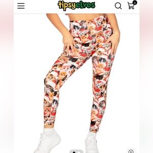 Tipsy Elves Christmas Kitty leggings